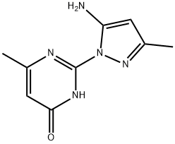 2-(5-Amino-3-methyl-1H-pyrazol-1-yl)-6-methylpyrimidin-4(3H)-one Structure