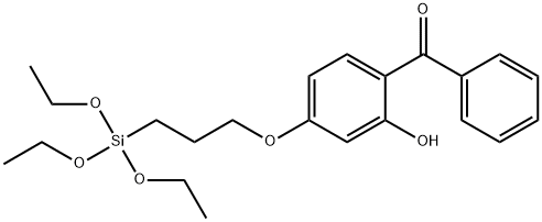 2-Hydroxy-4-(3-triethoxysilylpropoxy)diphenylketone Structure