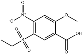 5-(ethylsulphonyl)-4-nitro-o-anisic acid  Struktur