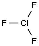 Chlorine trifluoride Struktur