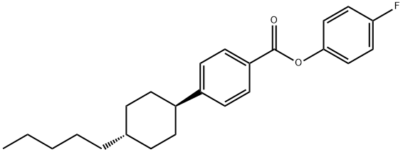4-(TRANS-4-ペンチルシクロヘキシル)安息香酸4-フルオロフェニル 化学構造式