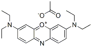 3,7-ビス(ジエチルアミノ)フェノキサジン-5-イウム・アセタート 化学構造式
