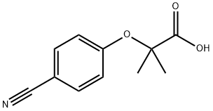 2-(4-CYANOPHENOXY)-2-METHYLPROPANOIC ACID Struktur