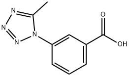 3-(5-メチル-1H-テトラゾール-1-イル)安息香酸 化学構造式