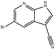 1H-Pyrrolo[2,3-b]pyridine-3-carbonitrile, 5-broMo- Structure