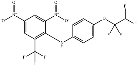 2,4-Dinitro-N-(4-(1,1,2,2-tetrafluoroethoxy)phenyl)-6-(trifluoromethyl )benzenamine 结构式