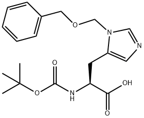 NΑ-BOC-NΠ-ベンジルオキシメチル-L-ヒスチジン 化学構造式