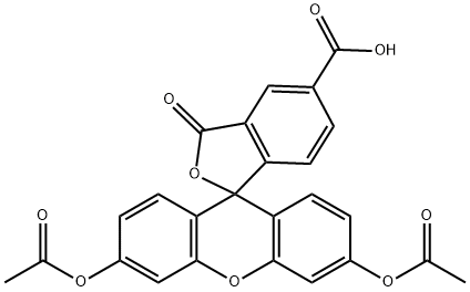 5-カルボキシフルオレセインジアセタート 化学構造式