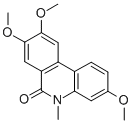6(5H)-PHENANTHRIDINONE, 3,8,9-TRIMETHOXY-5-METHYL- Structure