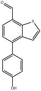 4-(4-羟基苯基)-苯并[B]噻吩-7-甲醛,799766-04-4,结构式
