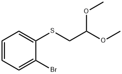 Benzene, 1-broMo-2-[(2,2-diMethoxyethyl)thio]-|(2-溴苯基)(2,2-二甲氧基乙基)硫烷