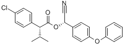 BENZENEACETIC ACID, 4-CHLORO-A-(1-METHYLETHYL)-, CYANO(4-PHENOXYPHENYL)METHYL ESTER, (R*,S*)- Struktur