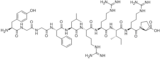 ジノルフィンA(1-10) 化学構造式