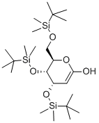 トリ-O-(tert-ブチルジメチルシリル)-D-グルカール 化学構造式