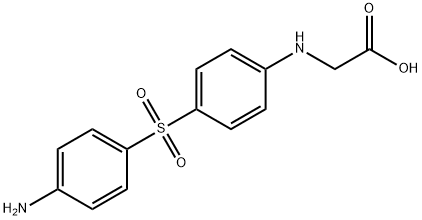 [4-(4-アミノフェニルスルホニル)アニリノ]酢酸 化学構造式