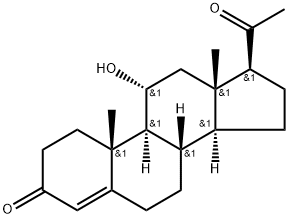 11α-ヒドロキシプロゲステロン 化学構造式