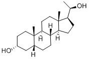 5-BETA-PREGNAN-3-ALPHA, 20-BETA-DIOL,80-91-1,结构式