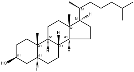 β-コレスタノール (α-体含む) 化学構造式