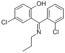 2-(Propylimino-(2-chlorophenyl)methyl)-4-chlorophenol 结构式