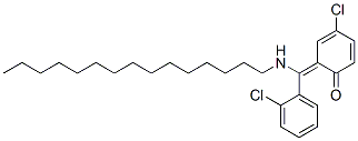 (6E)-4-chloro-6-[(2-chlorophenyl)-(pentadecylamino)methylidene]cyclohe xa-2,4-dien-1-one Struktur