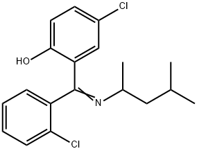 (6Z)-4-chloro-6-[(2-chlorophenyl)-(4-methylpentan-2-ylamino)methyliden e]cyclohexa-2,4-dien-1-one 结构式