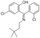 4-Chloro-2-((2-chlorophenyl)((3,3-dimethylbutyl)imino)methyl)phenol 结构式