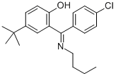 Phenol, 2-((butylimino)(4-chlorophenyl)methyl)-4-(1,1-dimethylethyl)- 结构式