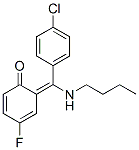 (6E)-6-[butylamino-(4-chlorophenyl)methylidene]-4-fluoro-cyclohexa-2,4 -dien-1-one Structure