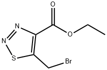 5-ブロモメチル-[1,2,3]チアジアゾール-4-カルボン酸エチル 化学構造式