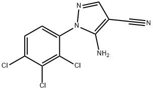 5-amino-1-(2,3,4-trichlorophenyl)-1H-pyrazole-4-carbonitrile Struktur