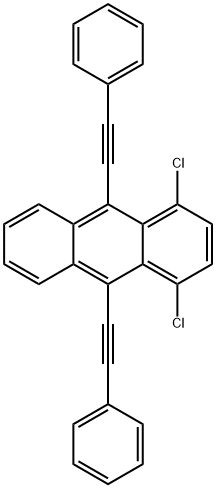 9,10-BIS(PHENYLETHYNYL)-1,4-DICHLOROANTHRACENE Struktur