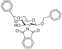 ベンジル2-デオキシ-2-フタルイミド-4,6-O-ベンジリデン-Β-D-グルコピラノシド 化学構造式