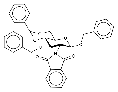 Benzyl 2-Deoxy-2-phthalimido-4,6-O-benzylidene-3-O-benzyl--D-glucopyranoside Structure
