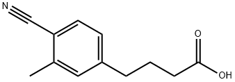 Benzenebutanoic acid, 4-cyano-3-methyl- (9CI) Struktur