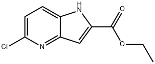 5-クロロ-1H-ピロロ[3,2-B]ピリジン-2-カルボン酸エチル 化学構造式