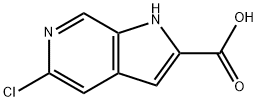 5-クロロ-1H-ピロロ[2,3-C]ピリジン-2-カルボン酸 化学構造式