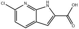 6-クロロ-1H-ピロロ[2,3-B]ピリジン-2-カルボン酸 化学構造式