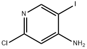 2-クロロ-5-ヨード-4-ピリジンアミン 化学構造式