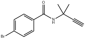 4-bromo-N-(2-methylbut-3-yn-2-yl)benzamide Struktur