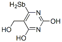 antimonyl-2,4-dihydroxy-5-hydroxymethylpyrimidine Structure