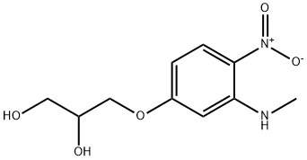 3-[3-(methylamino)-4-nitrophenoxy]propane-1,2-diol Struktur