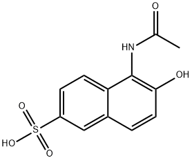 5-アセチルアミノ-6-ヒドロキシ-2-ナフタレンスルホン酸 化学構造式