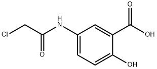 5-[(クロロアセチル)アミノ]-2-ヒドロキシ安息香酸 化学構造式