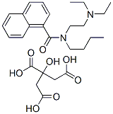 N-butyl-N-[2-(diethylamino)ethyl]-1-naphthamide citrate Struktur