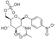 4-Nitrophenyl2-acetamido-2-deoxy-b-D-glucopyranoside-6-sulfatepotassiumsalt Struktur