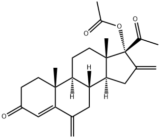 17ALPHA-ACETOXY-6,16-DI-METHYLENE-PREGN-4-EN-3,20-DIONE, 80097-73-0, 结构式