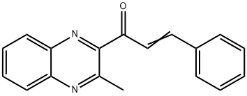 1-(3-Methyl-2-quinoxalinyl)-3-phenyl-2-propen-1-one 化学構造式