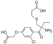 Propionic  acid,  3-[[2-amino-2-(-alpha--carboxy-2-chloro-p-anisoyl)butyl]thio]-  (8CI) Struktur