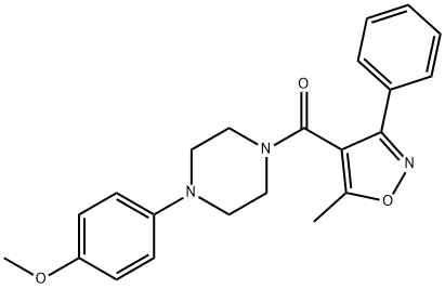 Methanone, [4-(4-methoxyphenyl)-1-piperazinyl](5-methyl-3-phenyl-4-isoxazolyl)- Structure