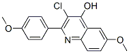 4-Quinolinol,  3-chloro-6-methoxy-2-(4-methoxyphenyl)- 化学構造式